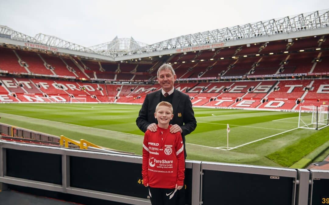 Manchester United legend Bryan Robson supports schoolboy fund nearly 25,000 meals for food charity FareShare